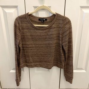Forever 21 Brown Long Sleeve Crop